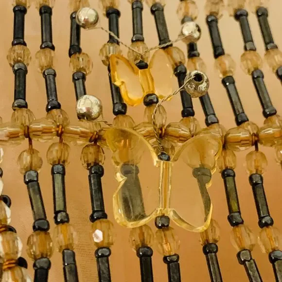 Vintage Hand Crafted wire and beaded mini bags with butterfly designs - Picture 2 of 11